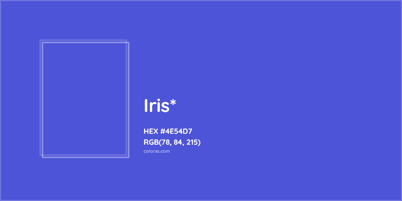 HEX #4E54D7 Color Name, Color Code, Palettes, Similar Paints, Images