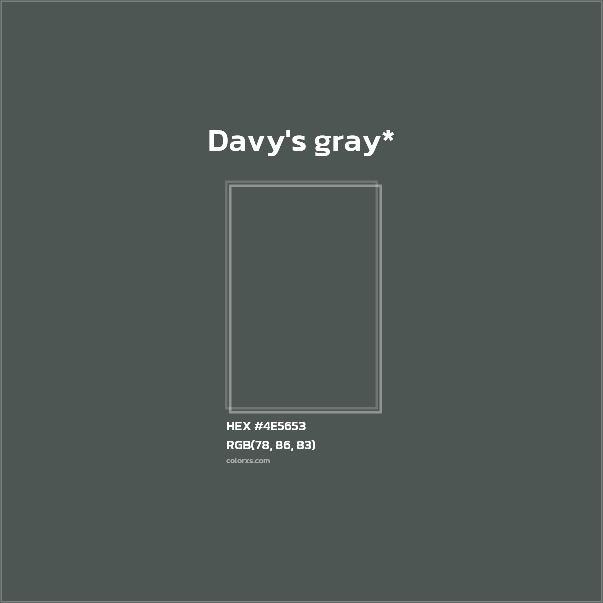 HEX #4E5653 Color Name, Color Code, Palettes, Similar Paints, Images