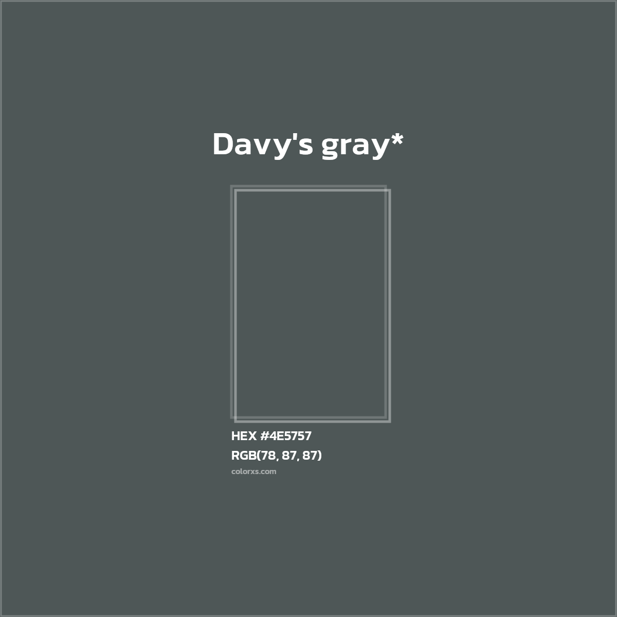 HEX #4E5757 Color Name, Color Code, Palettes, Similar Paints, Images