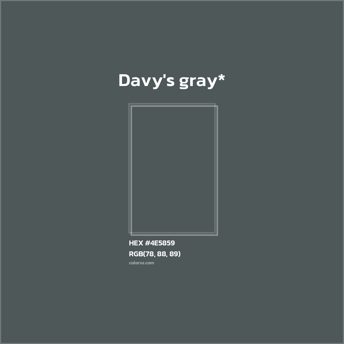 HEX #4E5859 Color Name, Color Code, Palettes, Similar Paints, Images