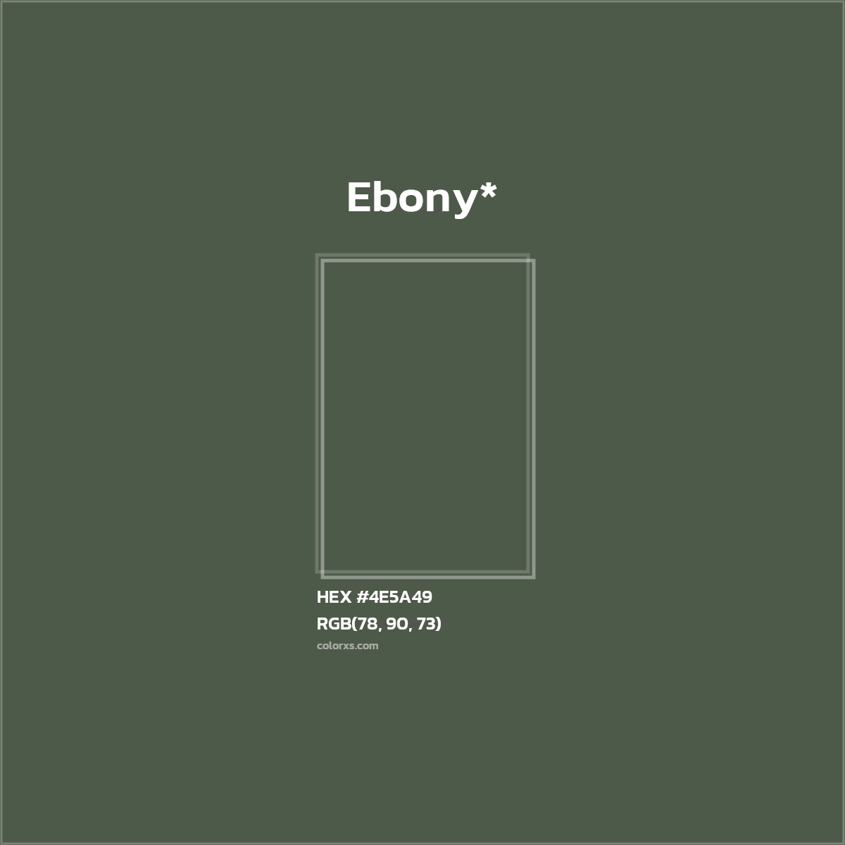 HEX #4E5A49 Color Name, Color Code, Palettes, Similar Paints, Images