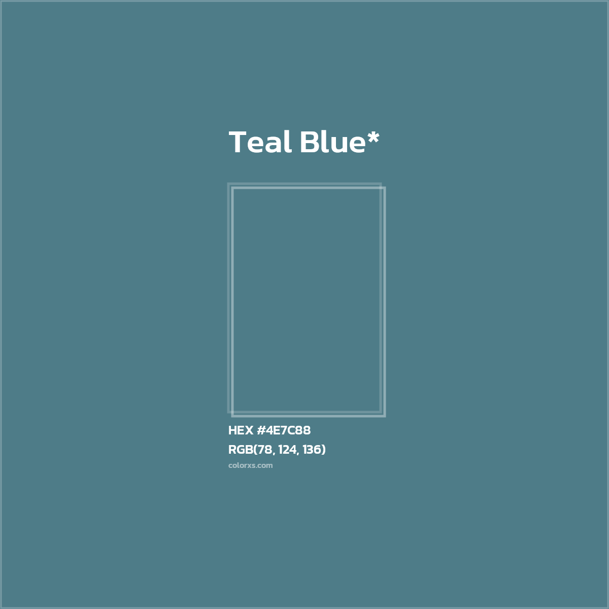 HEX #4E7C88 Color Name, Color Code, Palettes, Similar Paints, Images