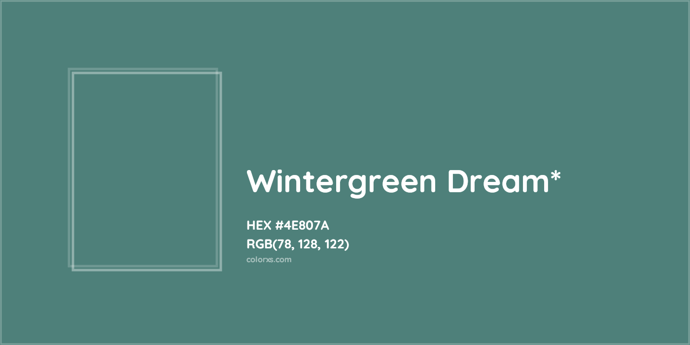 HEX #4E807A Color Name, Color Code, Palettes, Similar Paints, Images