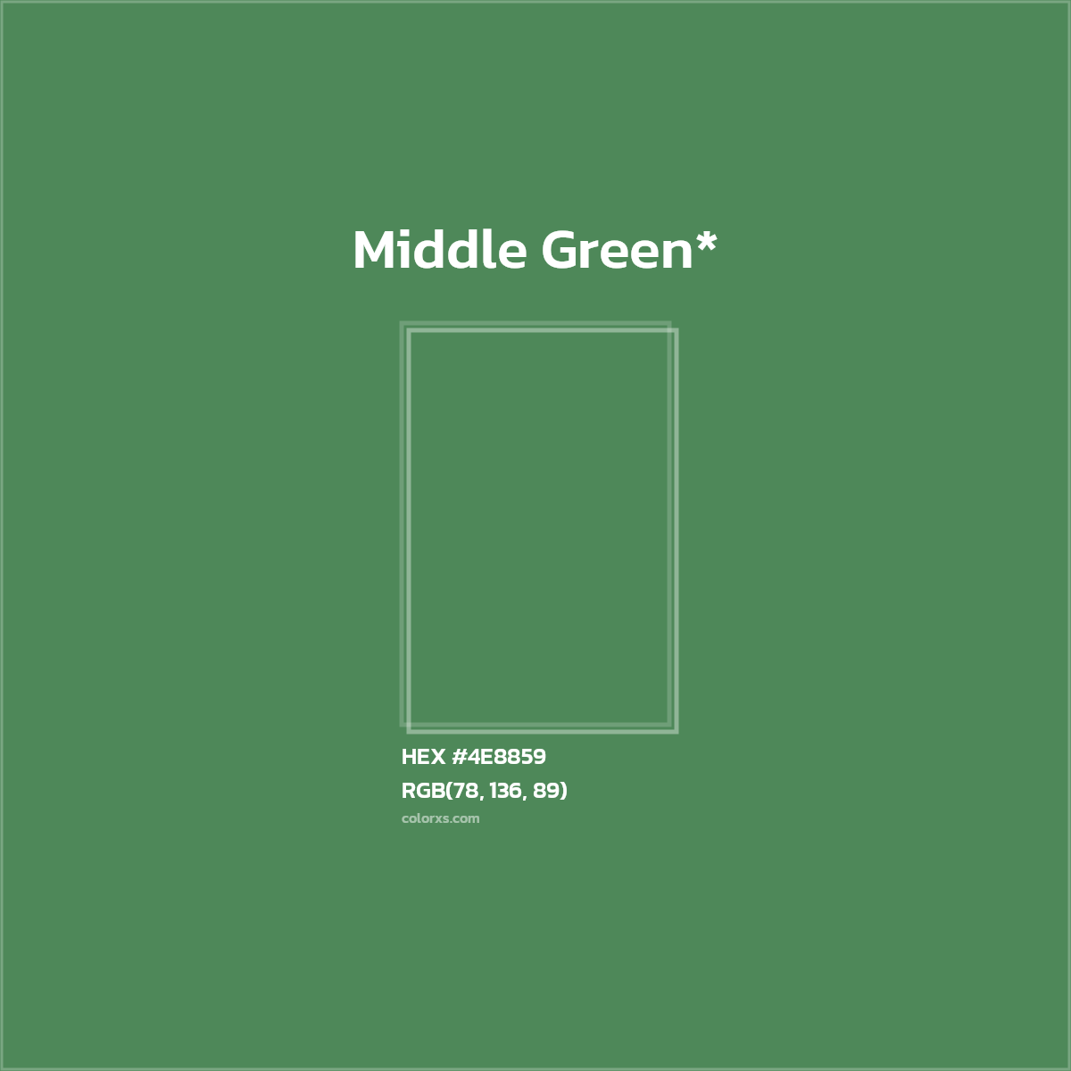 HEX #4E8859 Color Name, Color Code, Palettes, Similar Paints, Images