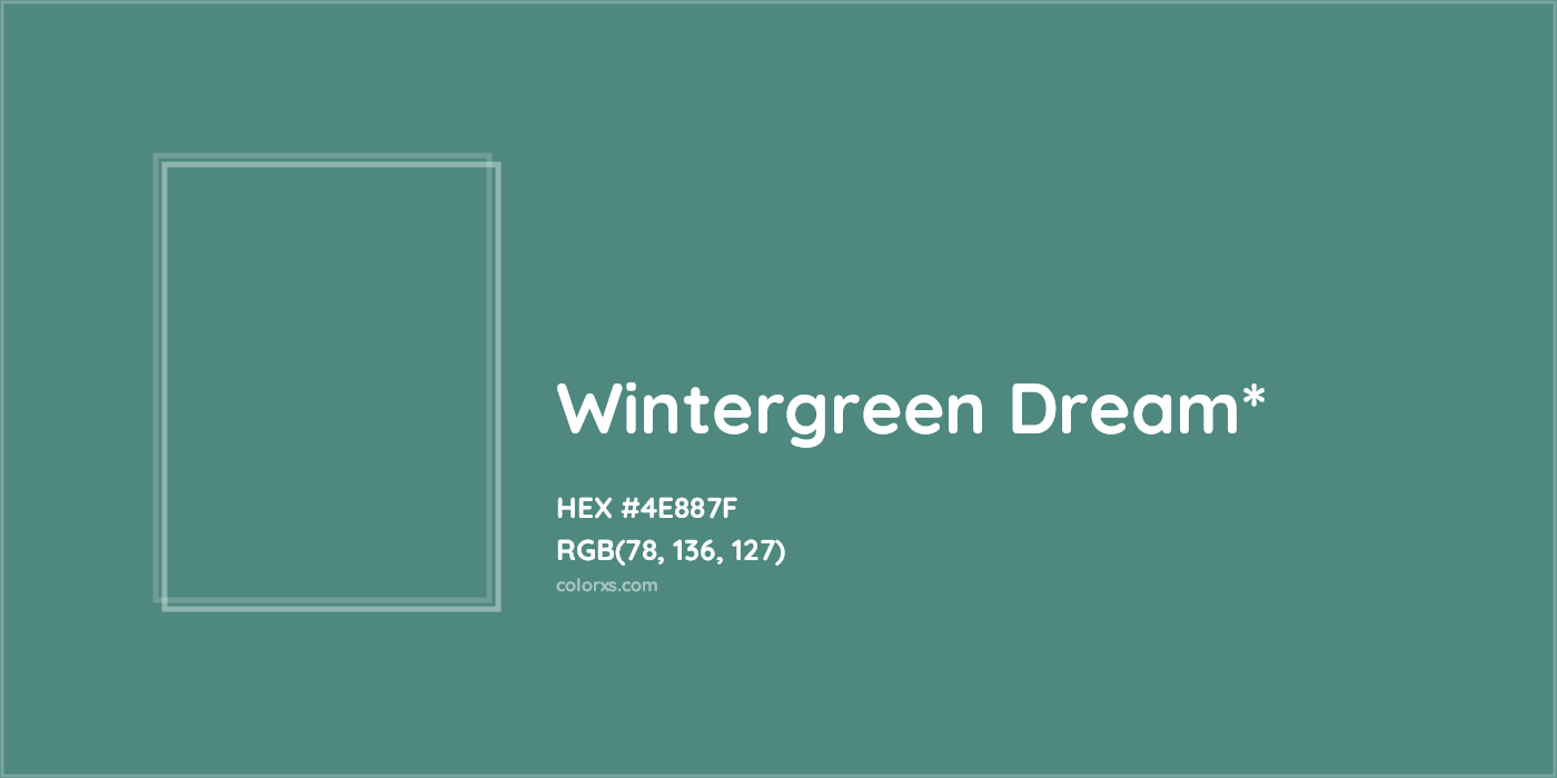 HEX #4E887F Color Name, Color Code, Palettes, Similar Paints, Images