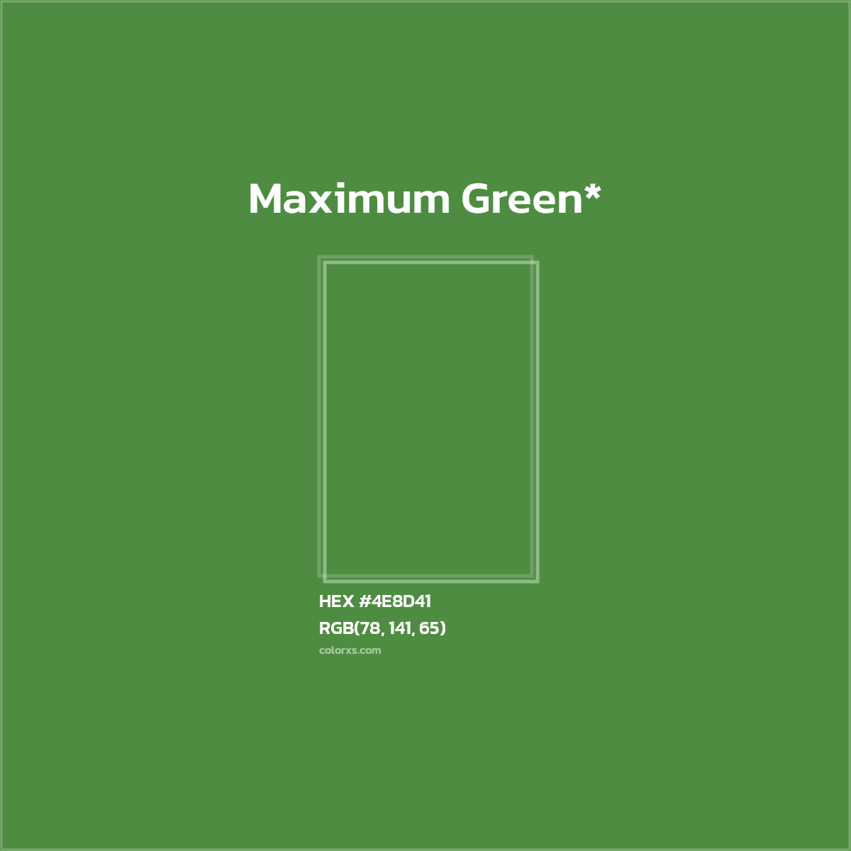 HEX #4E8D41 Color Name, Color Code, Palettes, Similar Paints, Images