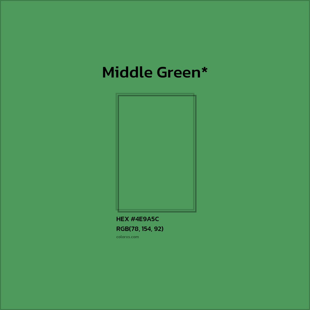 HEX #4E9A5C Color Name, Color Code, Palettes, Similar Paints, Images