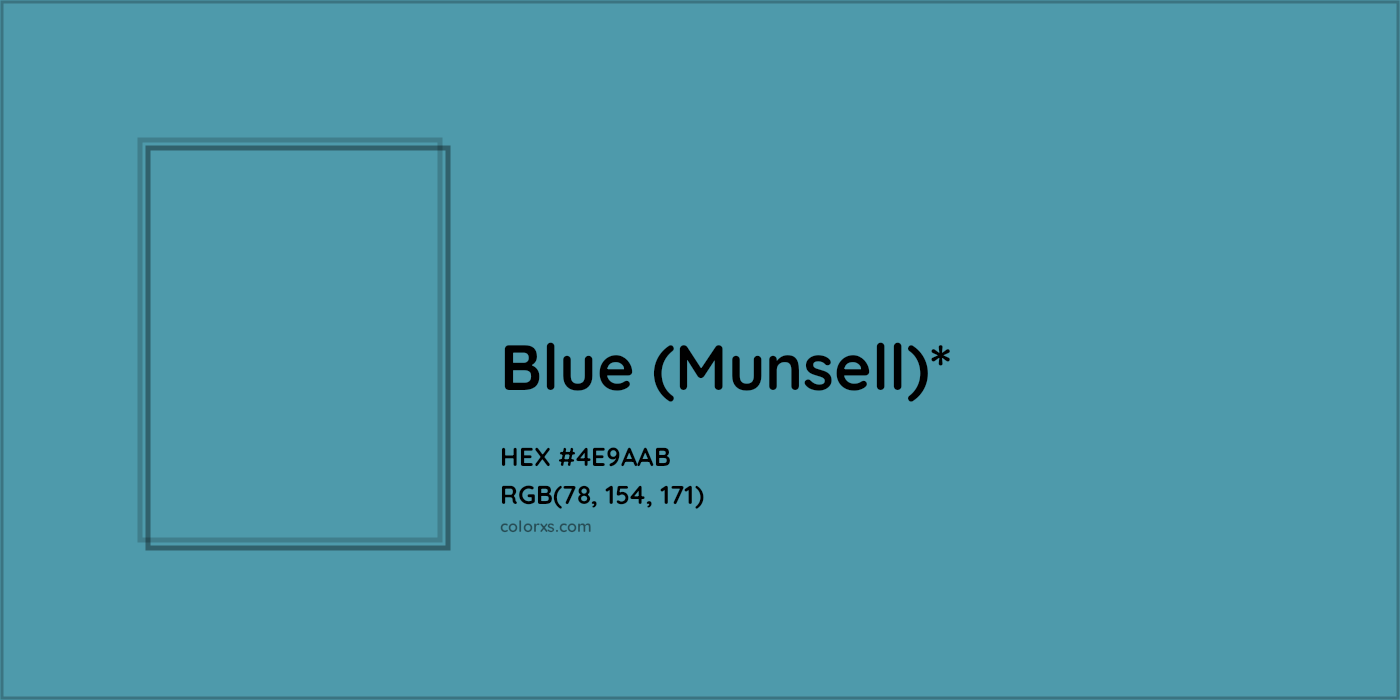 HEX #4E9AAB Color Name, Color Code, Palettes, Similar Paints, Images