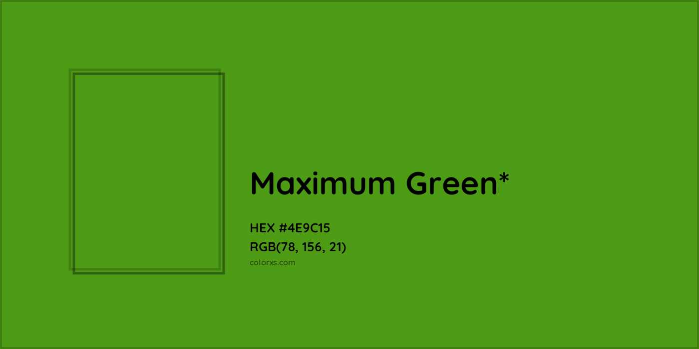 HEX #4E9C15 Color Name, Color Code, Palettes, Similar Paints, Images