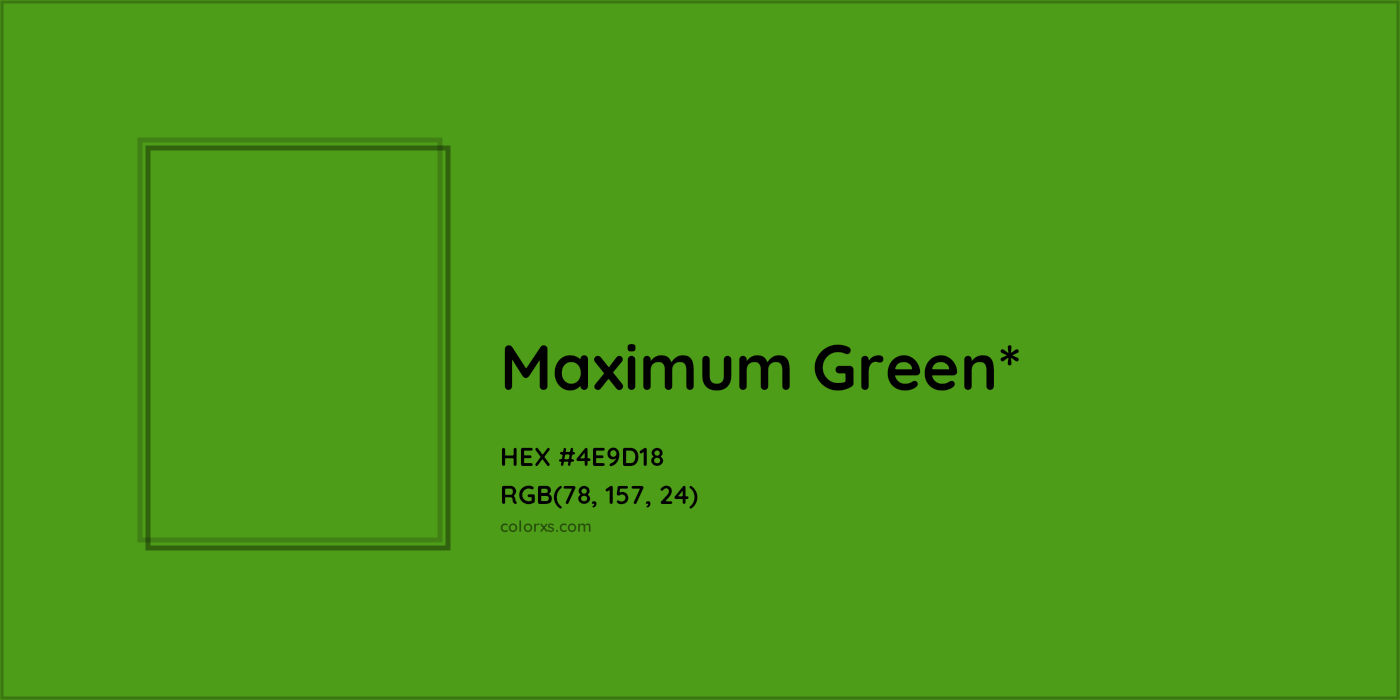 HEX #4E9D18 Color Name, Color Code, Palettes, Similar Paints, Images