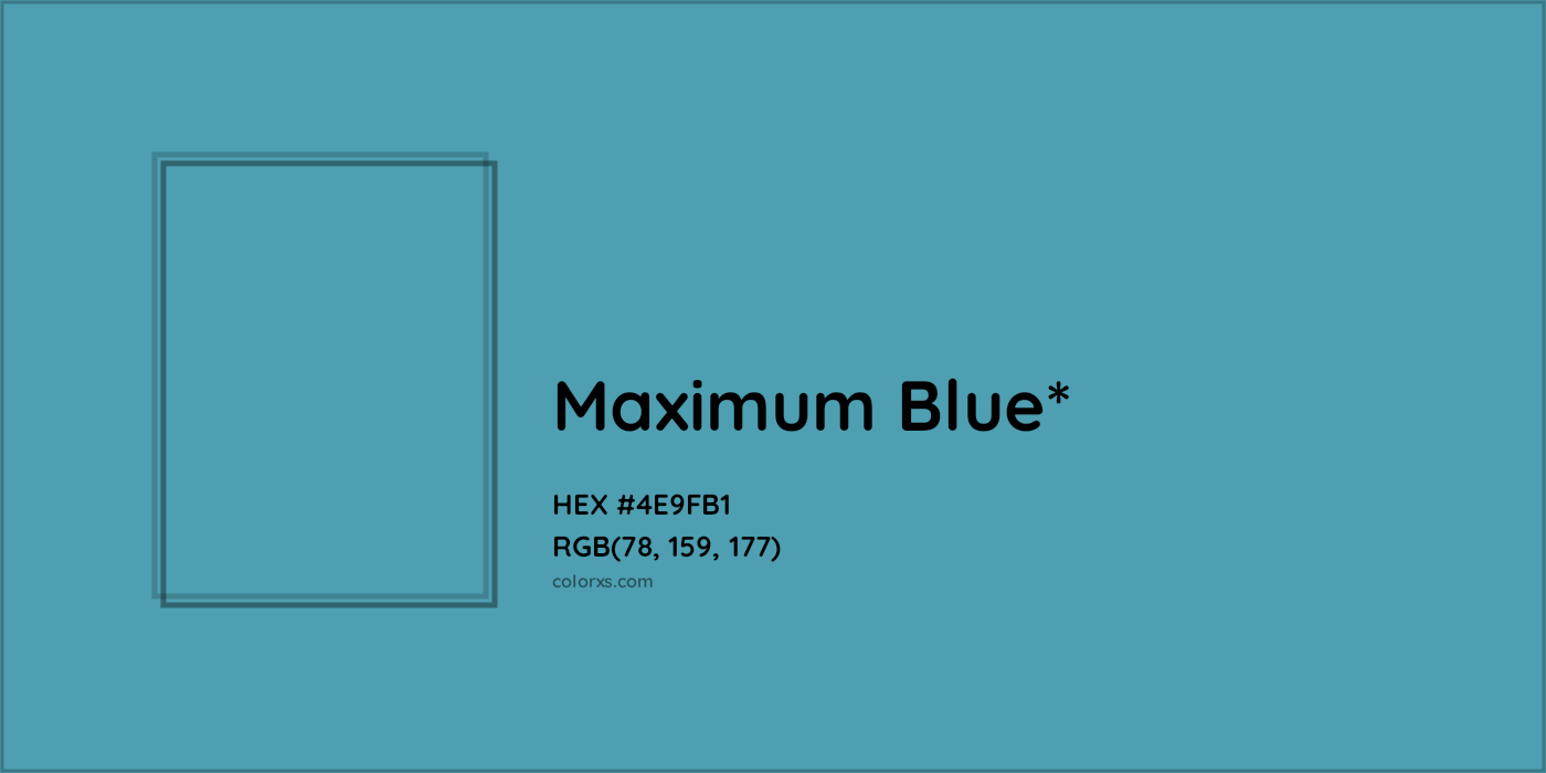 HEX #4E9FB1 Color Name, Color Code, Palettes, Similar Paints, Images