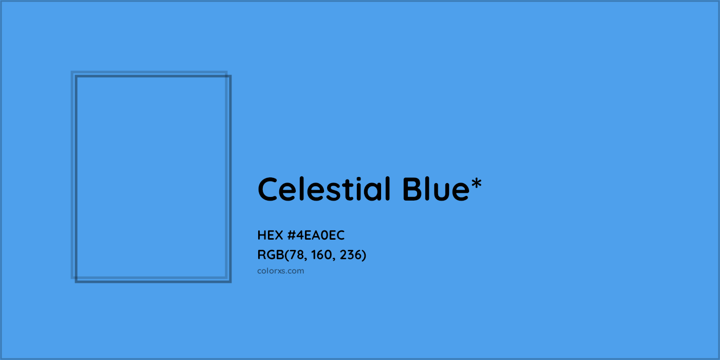 HEX #4EA0EC Color Name, Color Code, Palettes, Similar Paints, Images