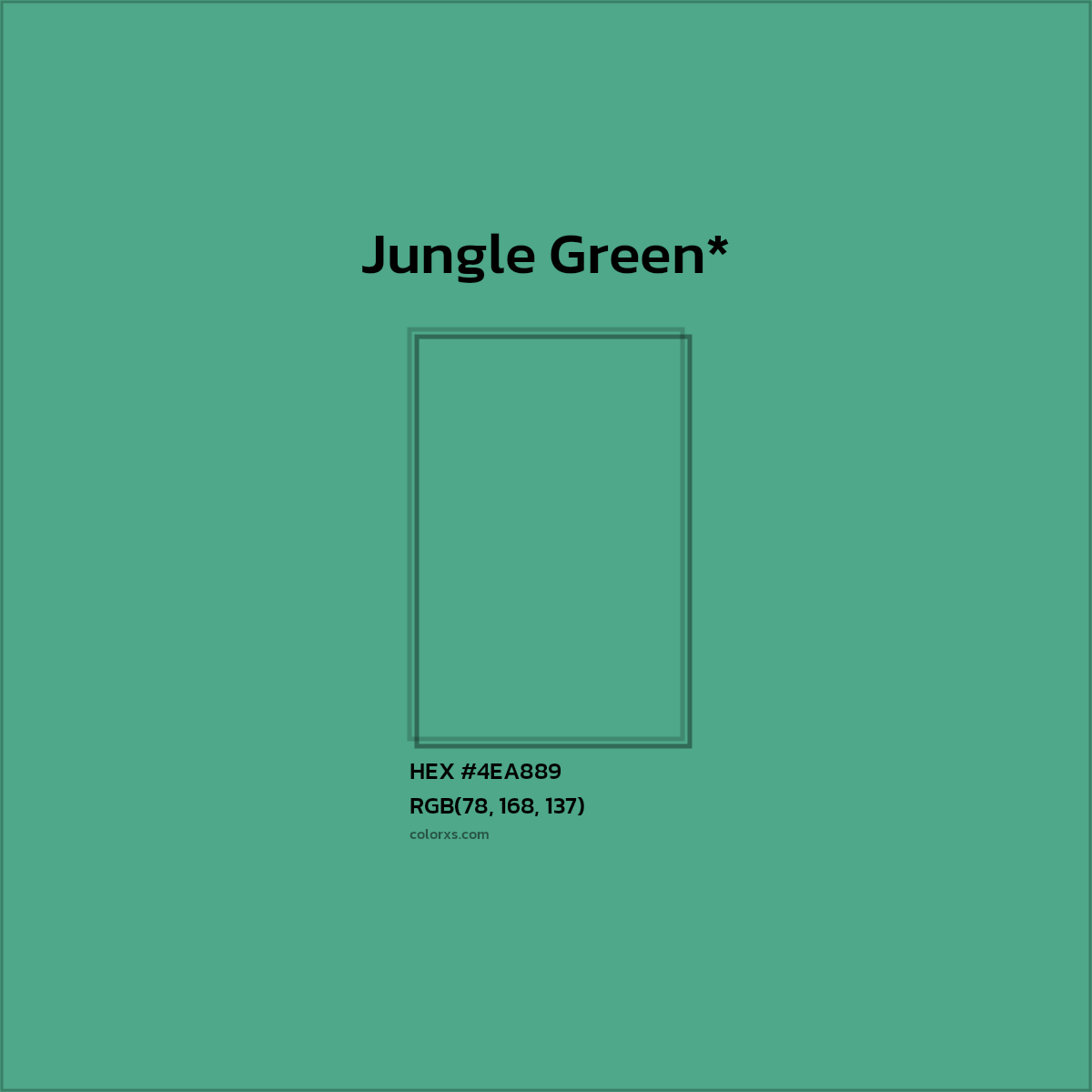 HEX #4EA889 Color Name, Color Code, Palettes, Similar Paints, Images