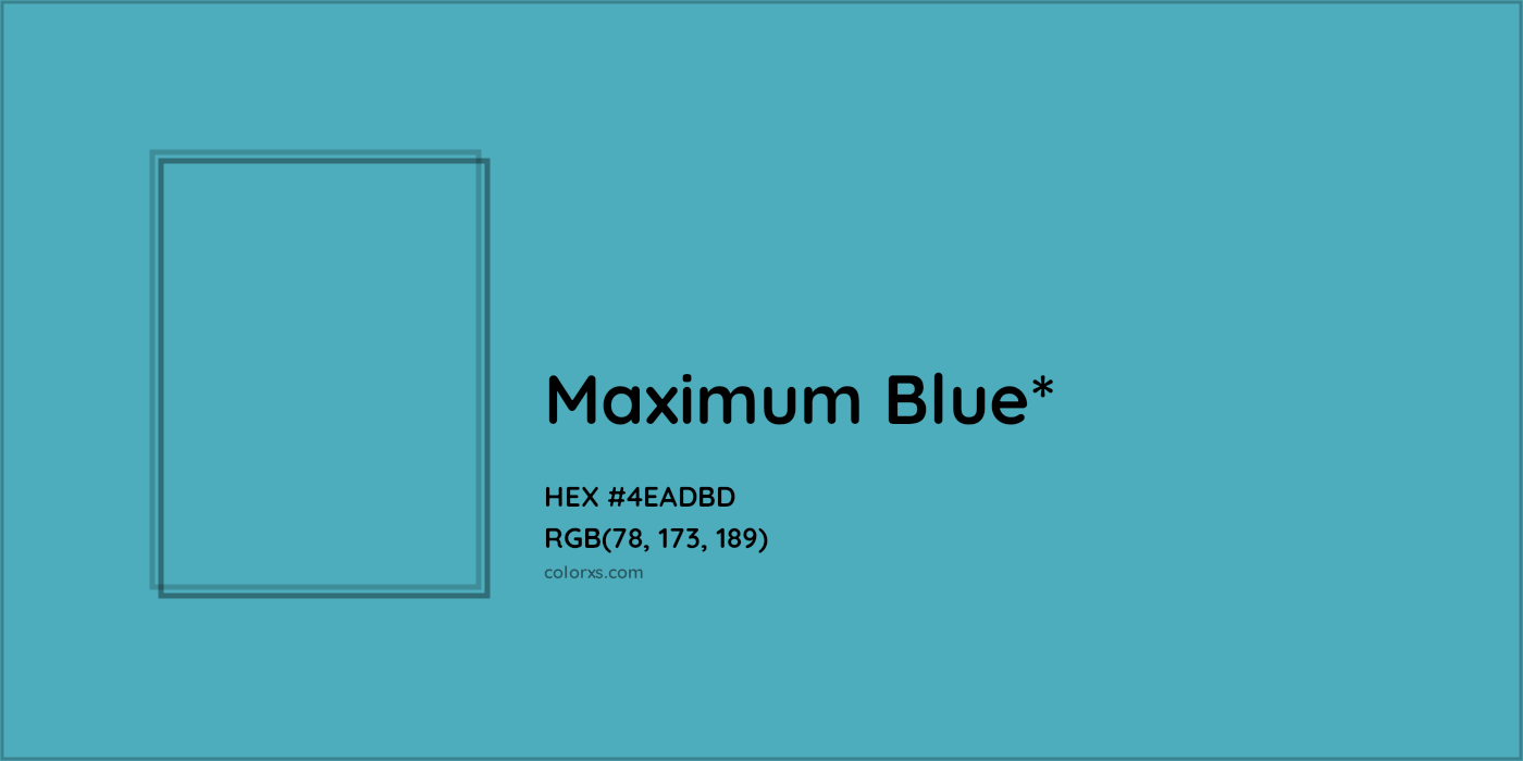 HEX #4EADBD Color Name, Color Code, Palettes, Similar Paints, Images