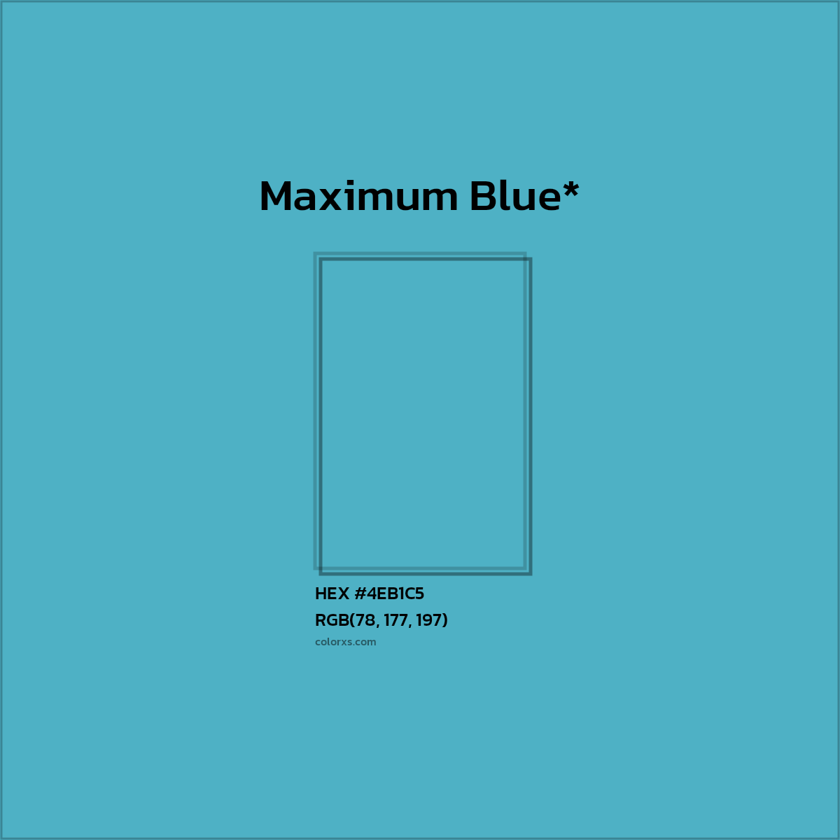 HEX #4EB1C5 Color Name, Color Code, Palettes, Similar Paints, Images
