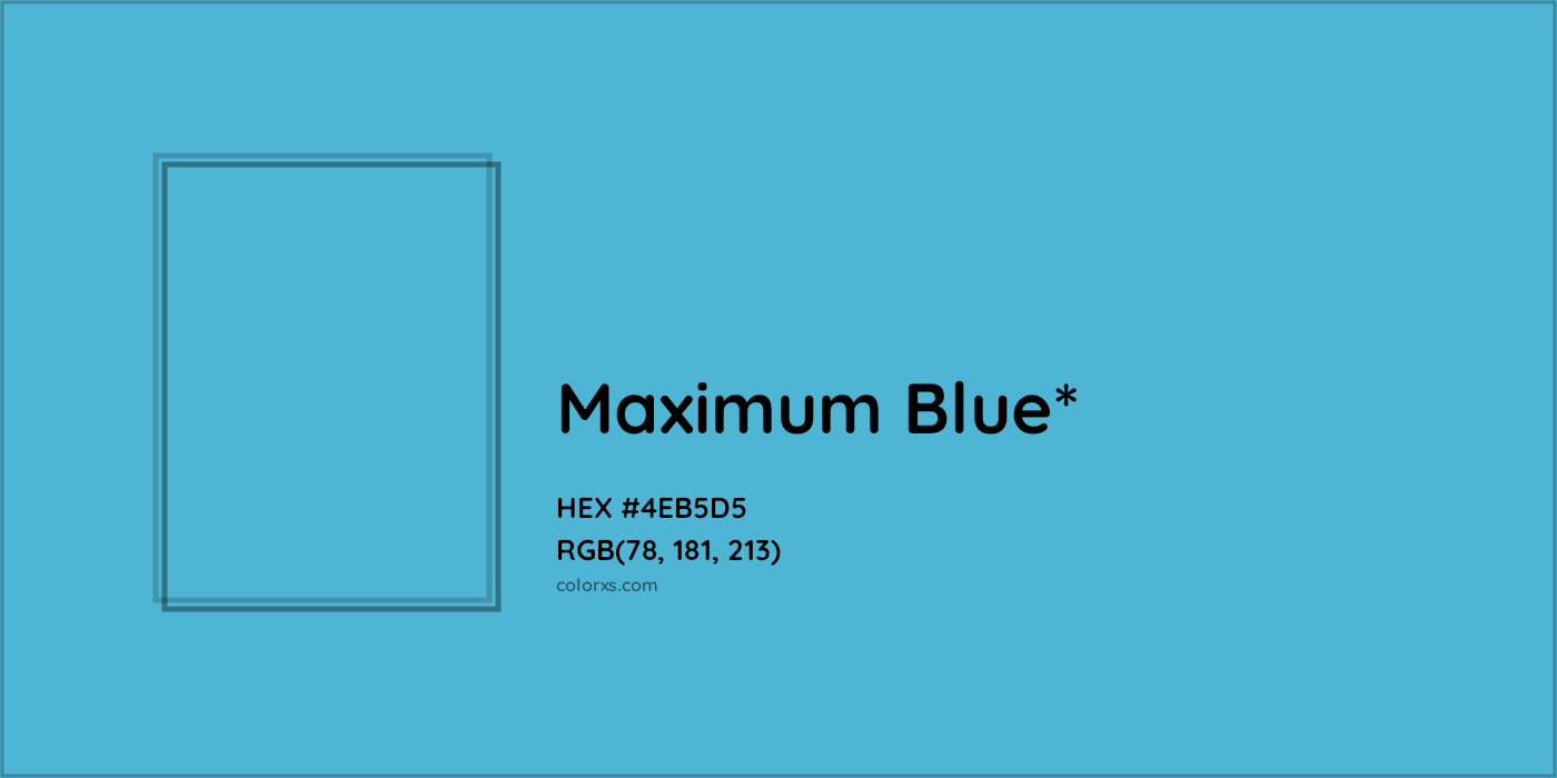 HEX #4EB5D5 Color Name, Color Code, Palettes, Similar Paints, Images