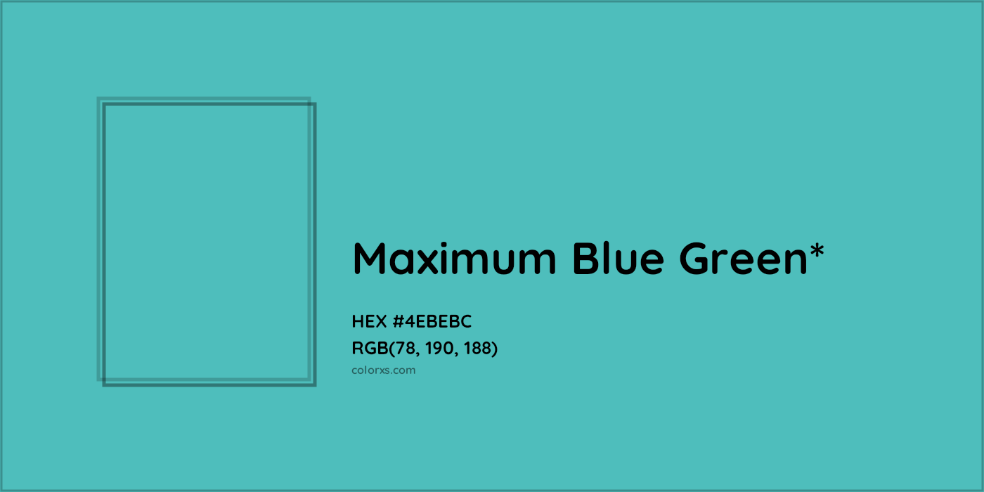 HEX #4EBEBC Color Name, Color Code, Palettes, Similar Paints, Images