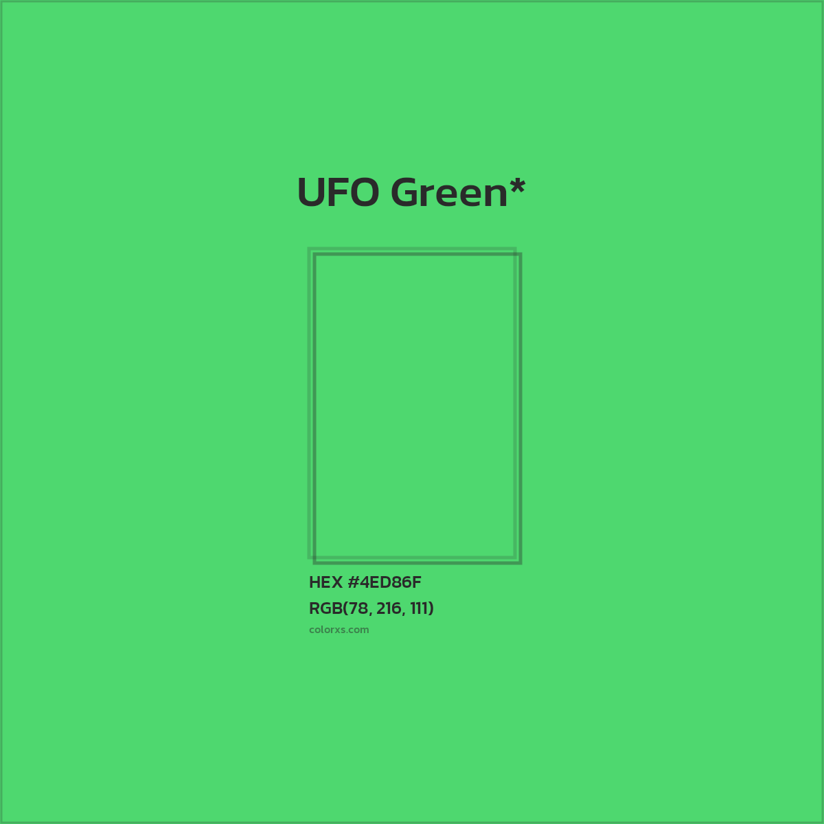 #4ED86F hex color. RGB, RYB, CMYK, HSL, HSV codes and color conversions. Matching color names, palettes, paints.