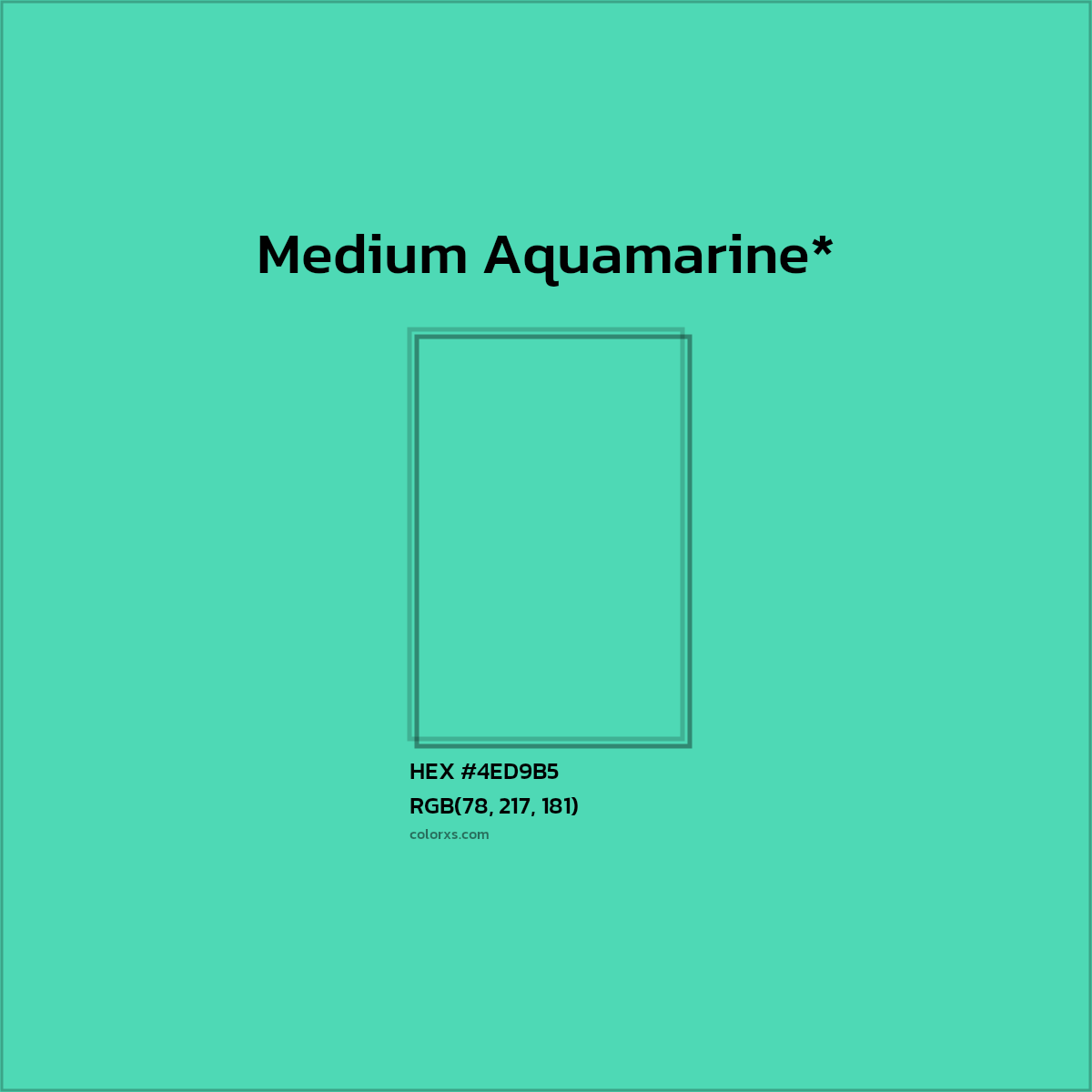 HEX #4ED9B5 Color Name, Color Code, Palettes, Similar Paints, Images
