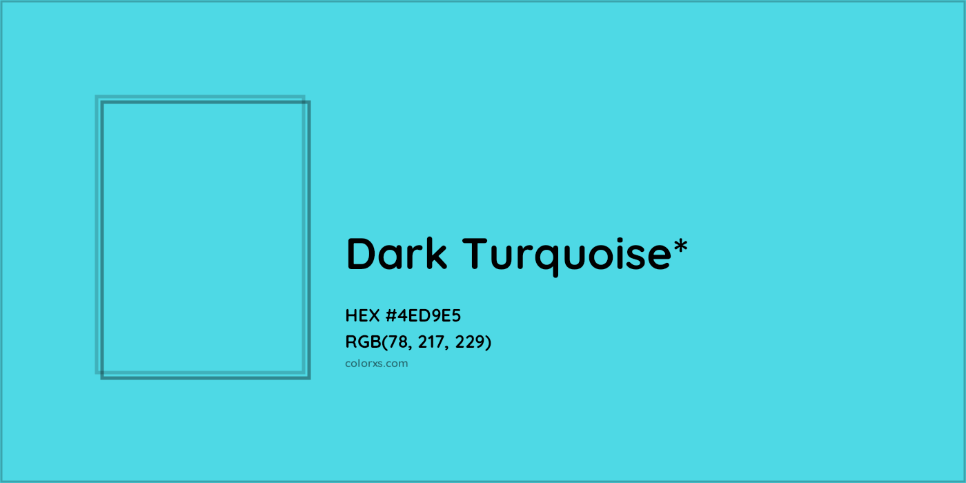 HEX #4ED9E5 Color Name, Color Code, Palettes, Similar Paints, Images