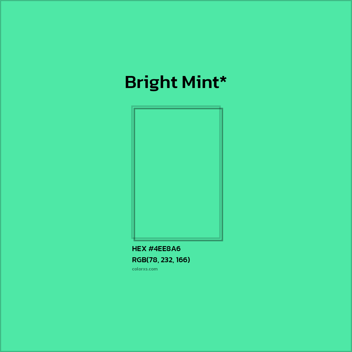 HEX #4EE8A6 Color Name, Color Code, Palettes, Similar Paints, Images