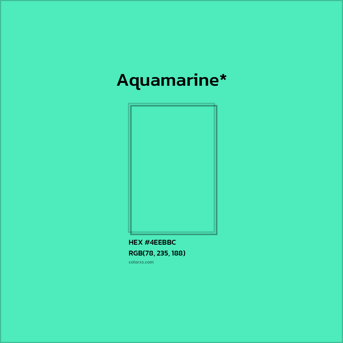HEX #4EEBBC Color Name, Color Code, Palettes, Similar Paints, Images