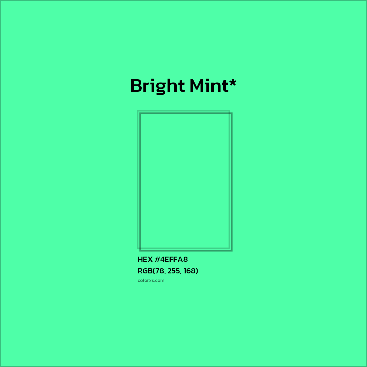 HEX #4EFFA8 Color Name, Color Code, Palettes, Similar Paints, Images