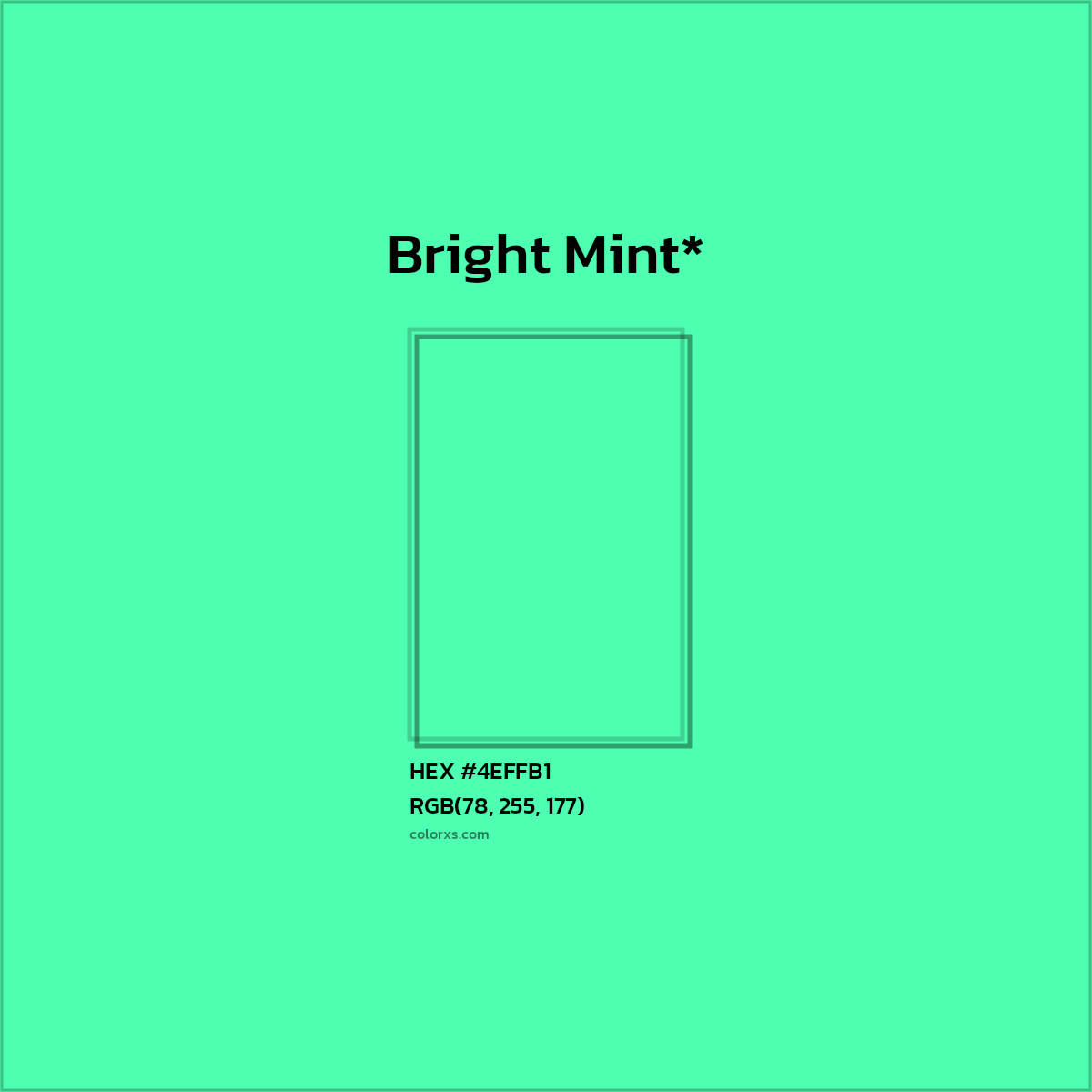 HEX #4EFFB1 Color Name, Color Code, Palettes, Similar Paints, Images