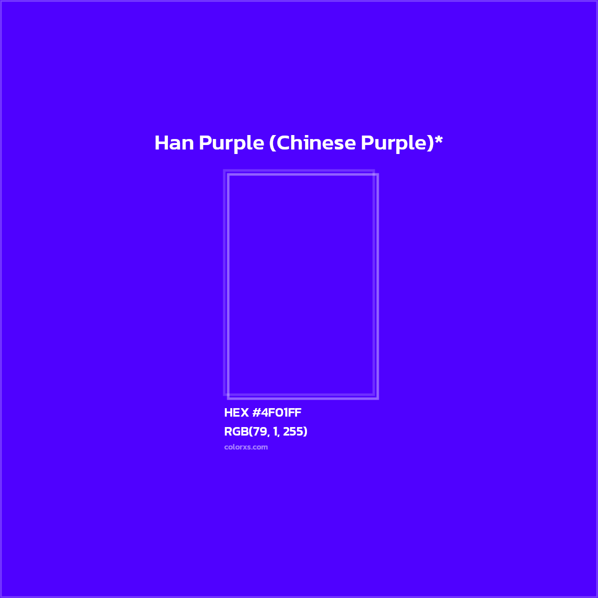 HEX #4F01FF Color Name, Color Code, Palettes, Similar Paints, Images