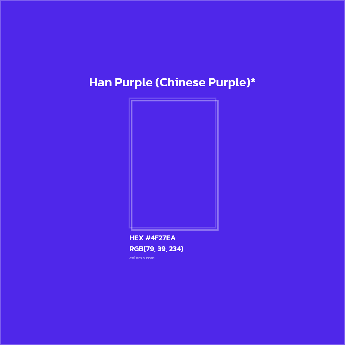 HEX #4F27EA Color Name, Color Code, Palettes, Similar Paints, Images