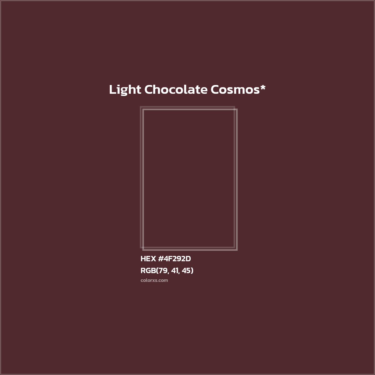 HEX #4F292D Color Name, Color Code, Palettes, Similar Paints, Images