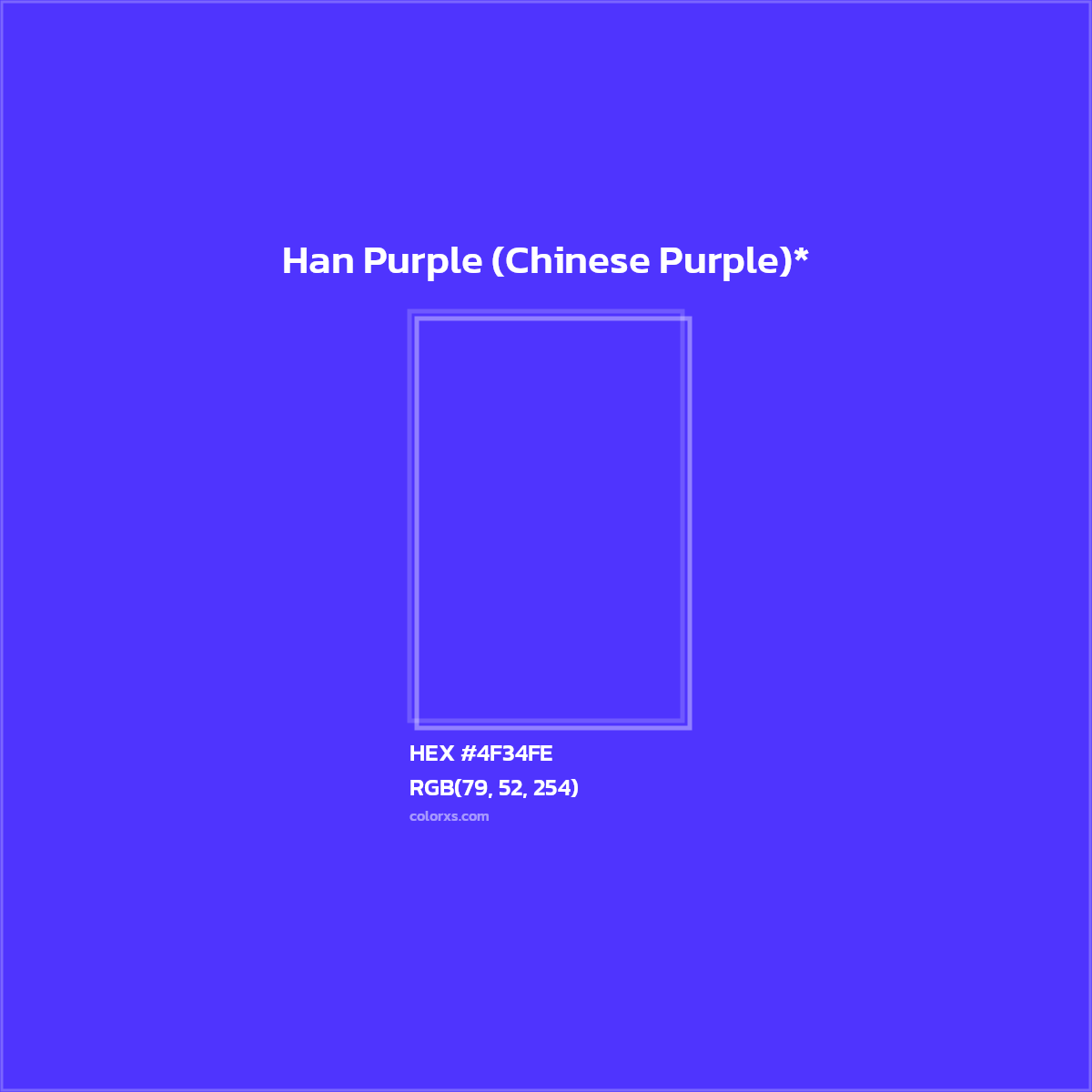 HEX #4F34FE Color Name, Color Code, Palettes, Similar Paints, Images