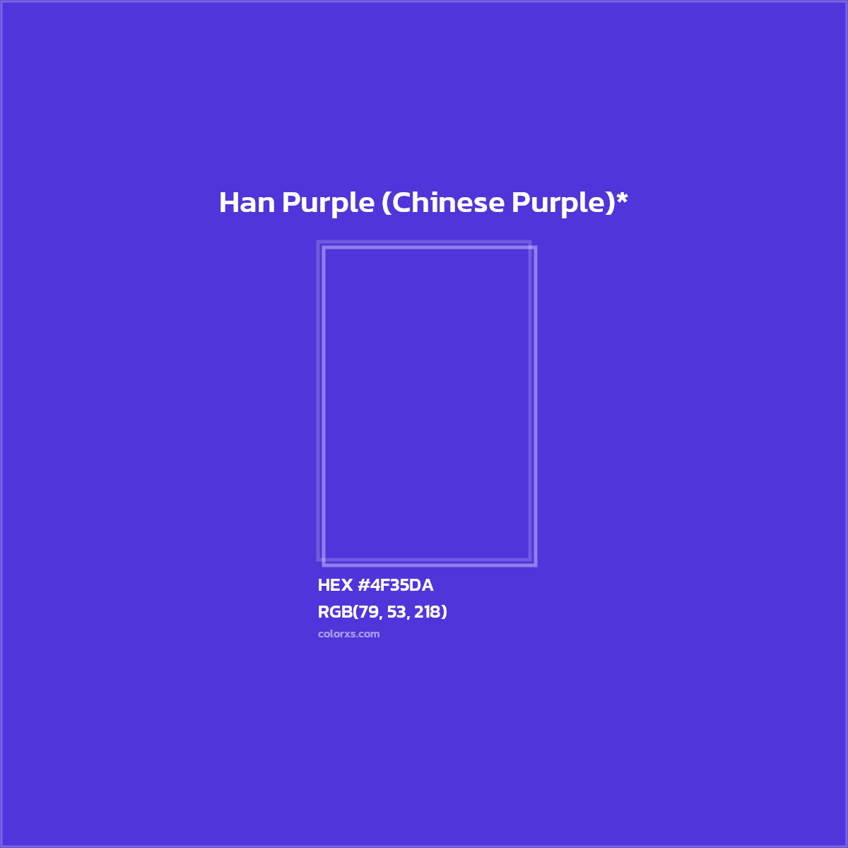 HEX #4F35DA Color Name, Color Code, Palettes, Similar Paints, Images