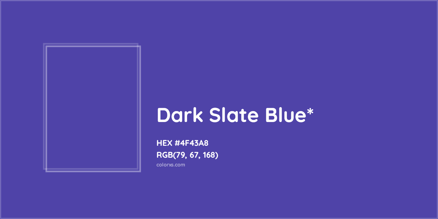 HEX #4F43A8 Color Name, Color Code, Palettes, Similar Paints, Images