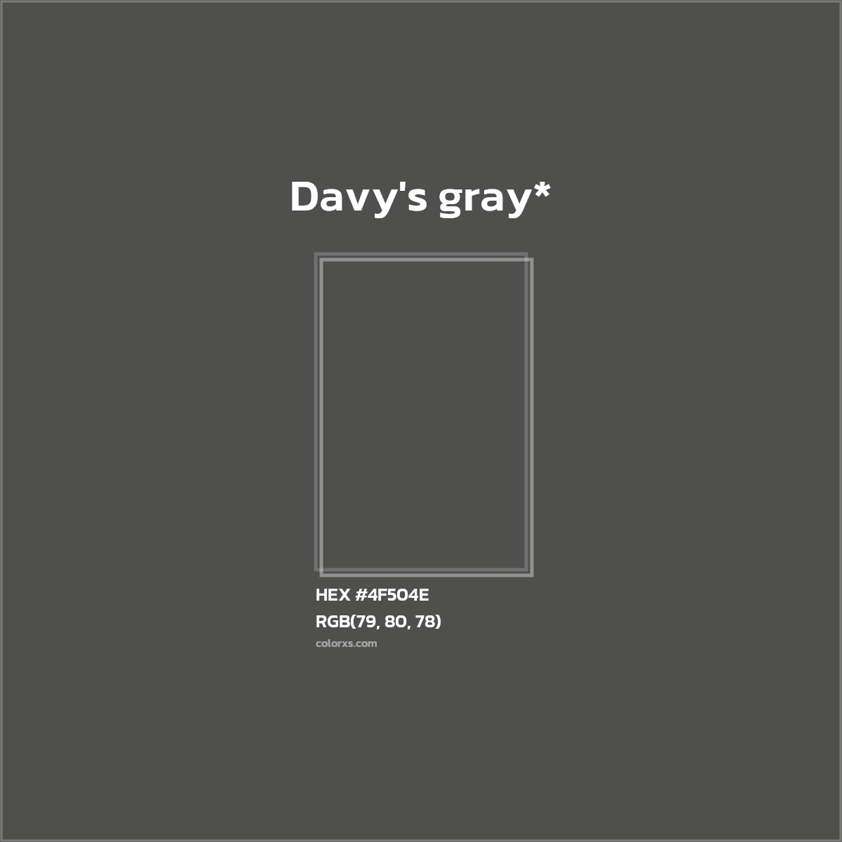 HEX #4F504E Color Name, Color Code, Palettes, Similar Paints, Images