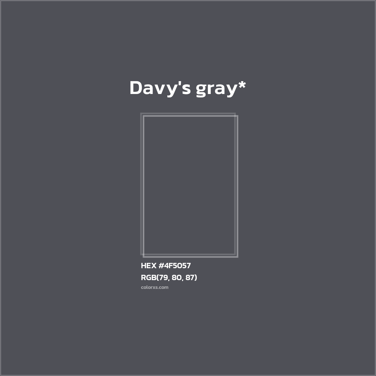 HEX #4F5057 Color Name, Color Code, Palettes, Similar Paints, Images