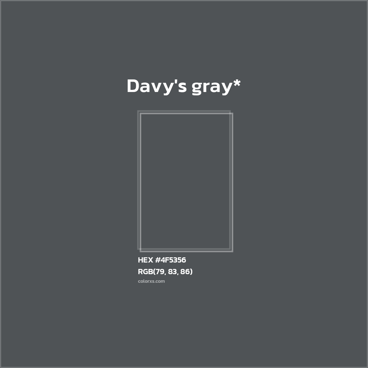 HEX #4F5356 Color Name, Color Code, Palettes, Similar Paints, Images