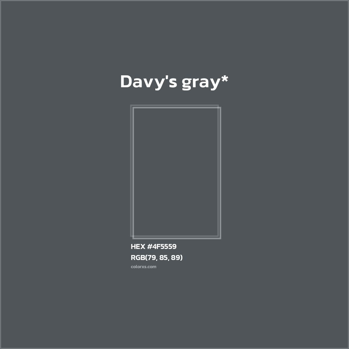 HEX #4F5559 Color Name, Color Code, Palettes, Similar Paints, Images