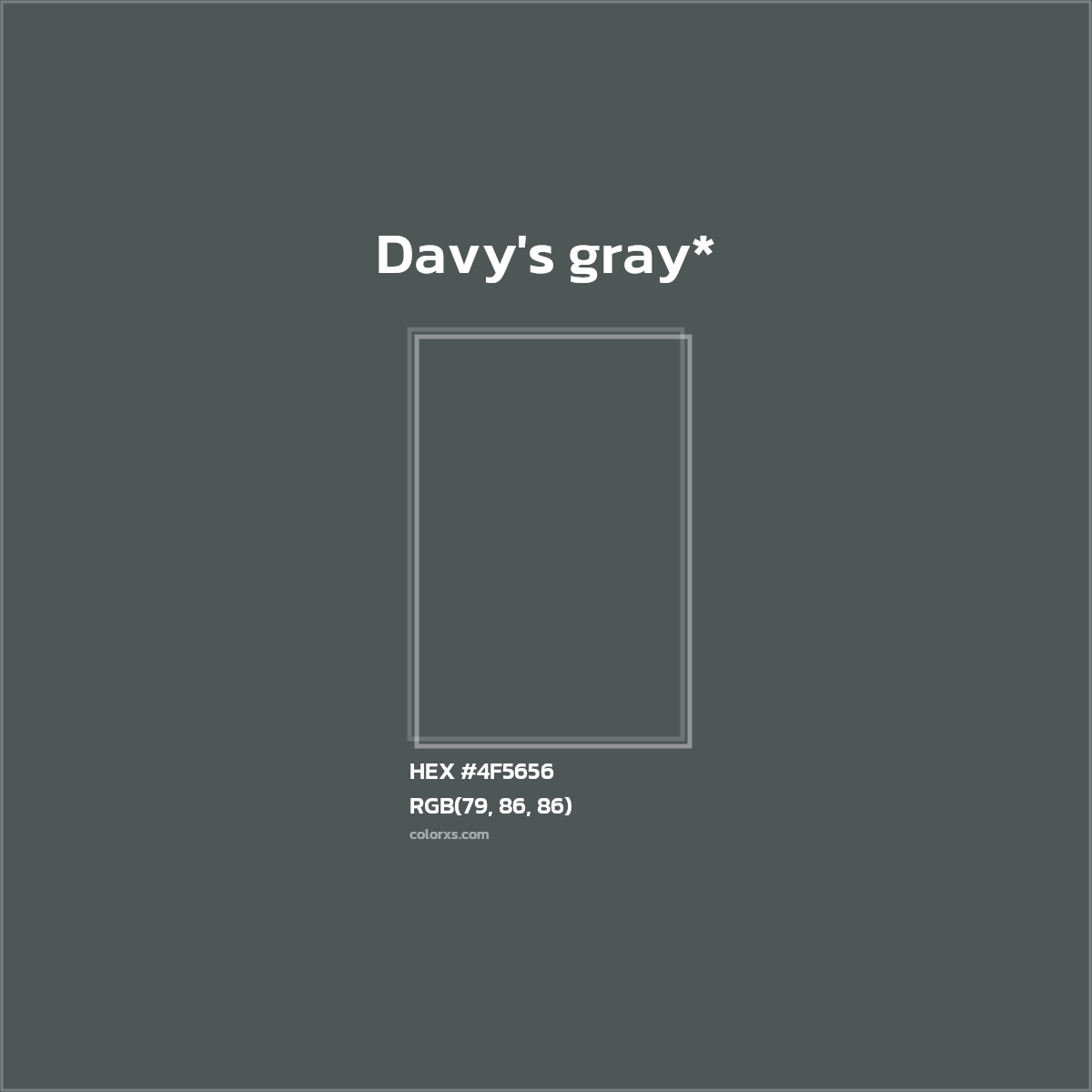 HEX #4F5656 Color Name, Color Code, Palettes, Similar Paints, Images