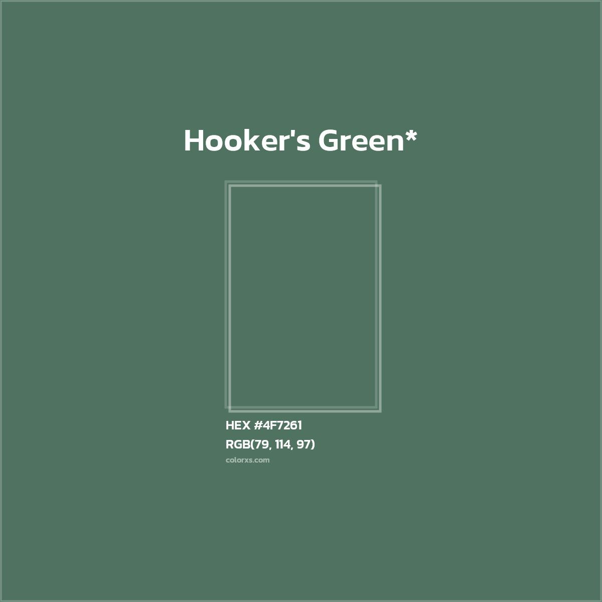 HEX #4F7261 Color Name, Color Code, Palettes, Similar Paints, Images