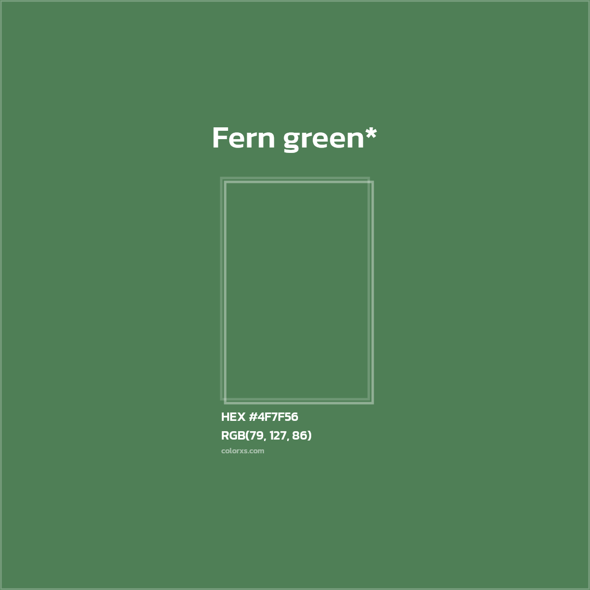 HEX #4F7F56 Color Name, Color Code, Palettes, Similar Paints, Images