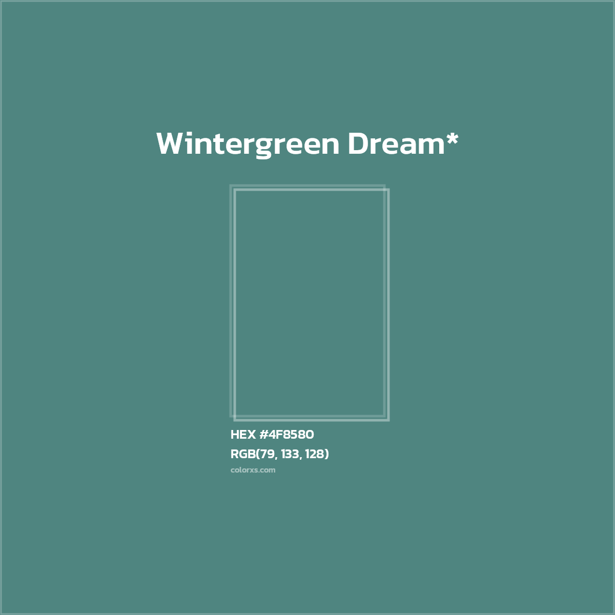 HEX #4F8580 Color Name, Color Code, Palettes, Similar Paints, Images