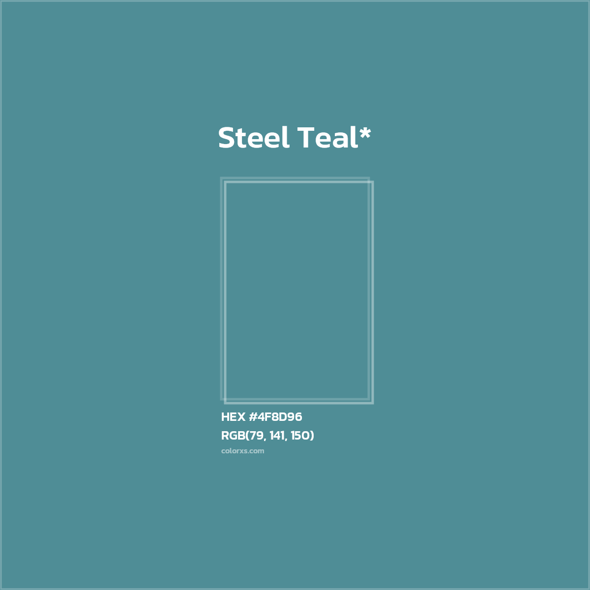 HEX #4F8D96 Color Name, Color Code, Palettes, Similar Paints, Images