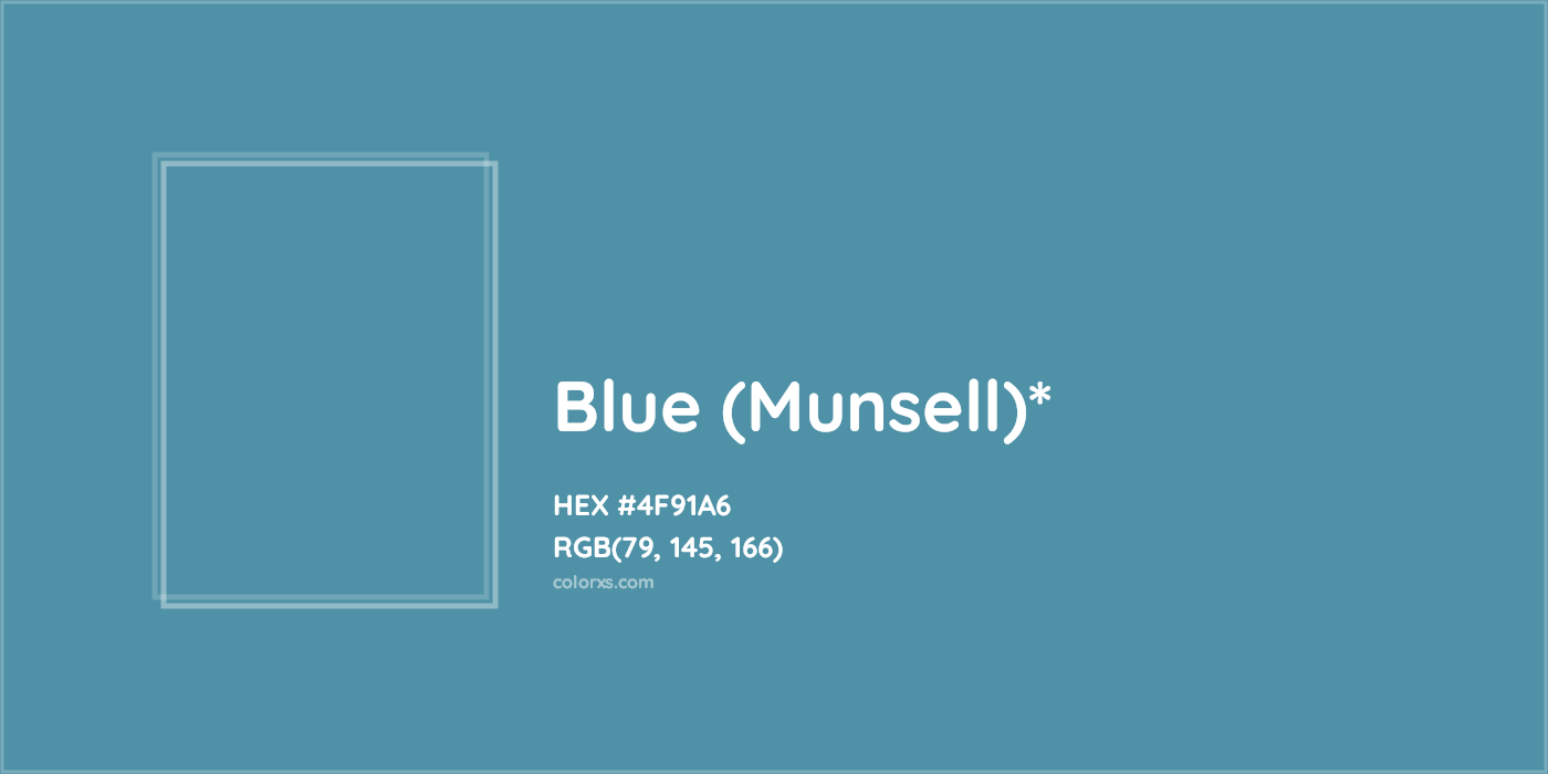 HEX #4F91A6 Color Name, Color Code, Palettes, Similar Paints, Images