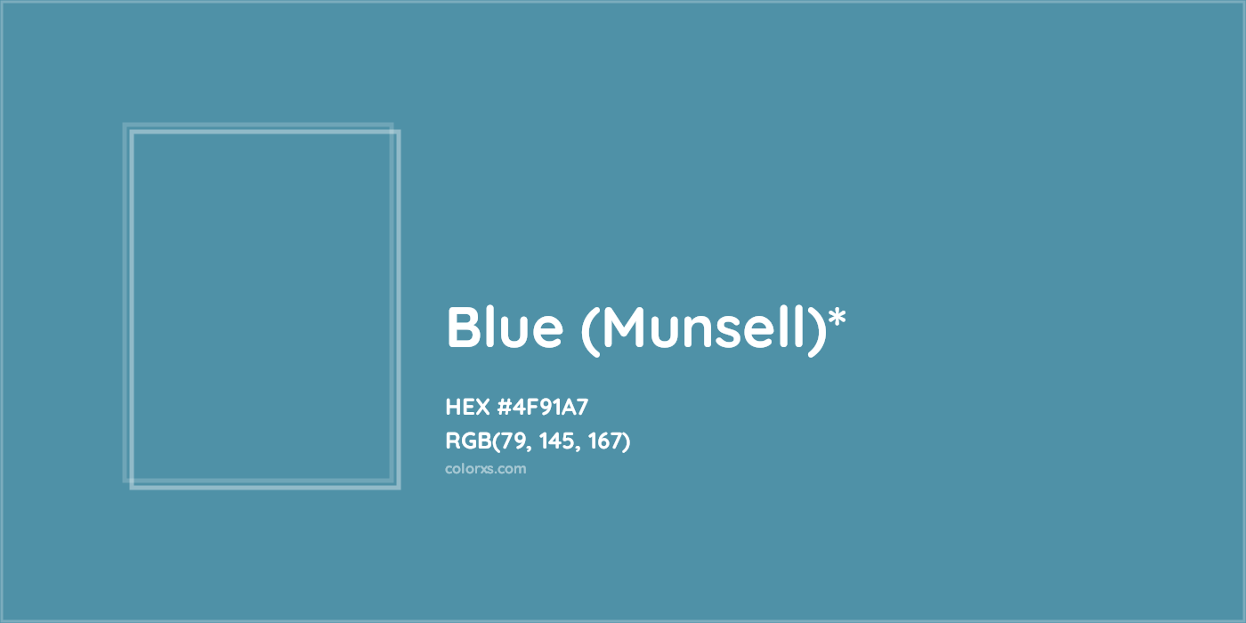 HEX #4F91A7 Color Name, Color Code, Palettes, Similar Paints, Images