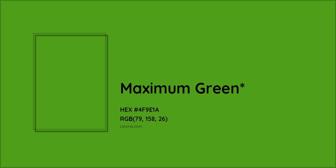 HEX #4F9E1A Color Name, Color Code, Palettes, Similar Paints, Images