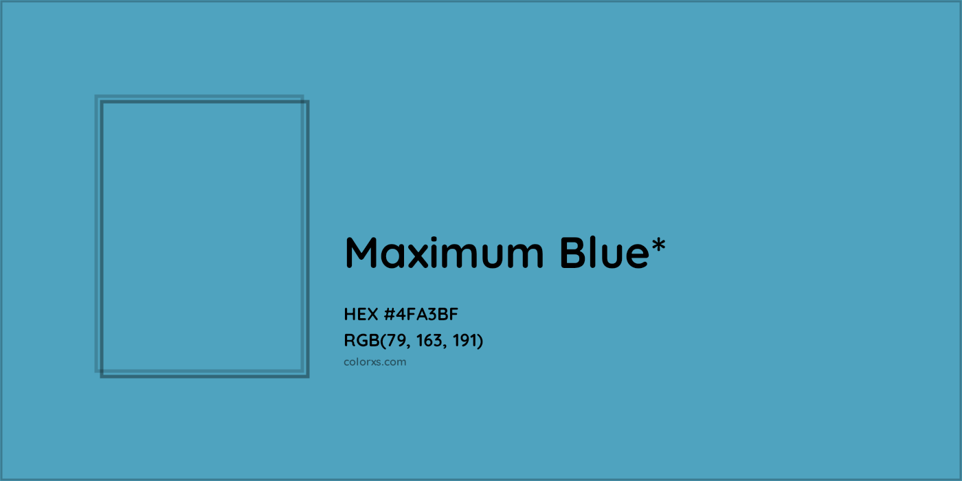 HEX #4FA3BF Color Name, Color Code, Palettes, Similar Paints, Images