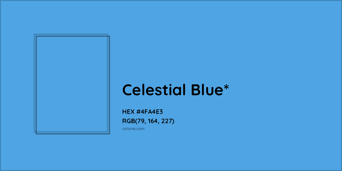 HEX #4FA4E3 Color Name, Color Code, Palettes, Similar Paints, Images