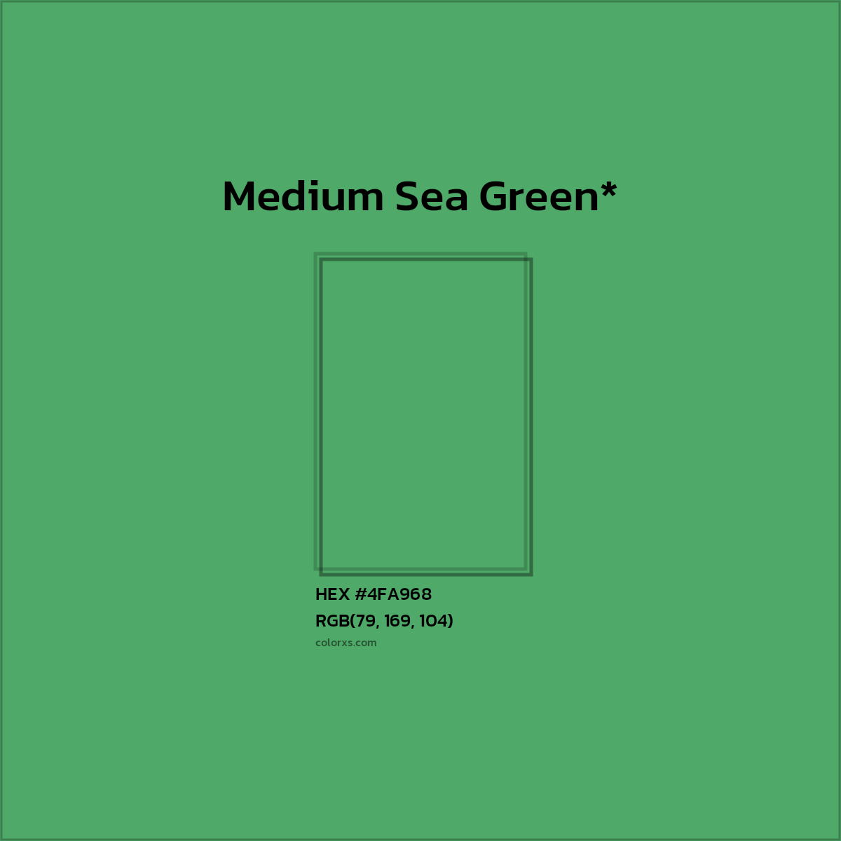 HEX #4FA968 Color Name, Color Code, Palettes, Similar Paints, Images
