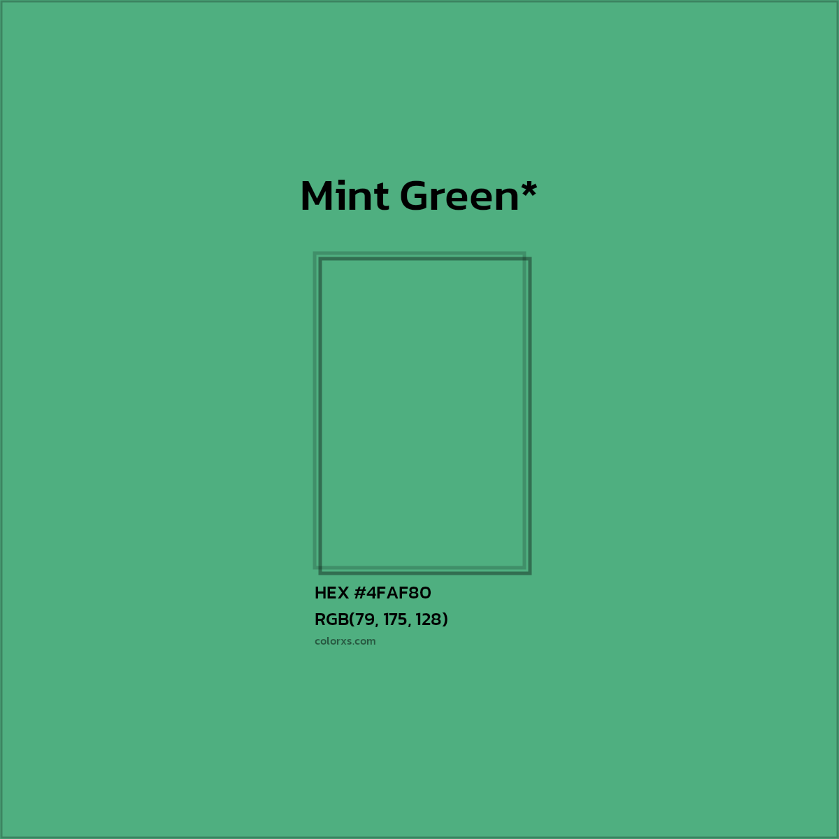 HEX #4FAF80 Color Name, Color Code, Palettes, Similar Paints, Images
